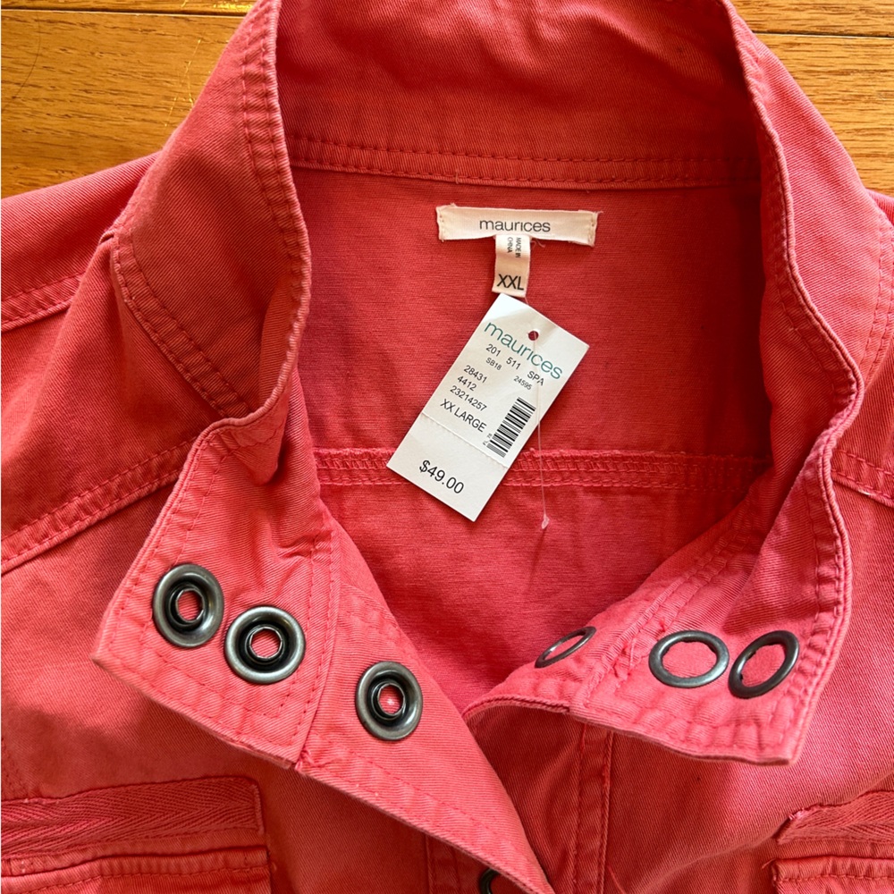 Maurices Red Utility Jacket - Picture 7 of 15